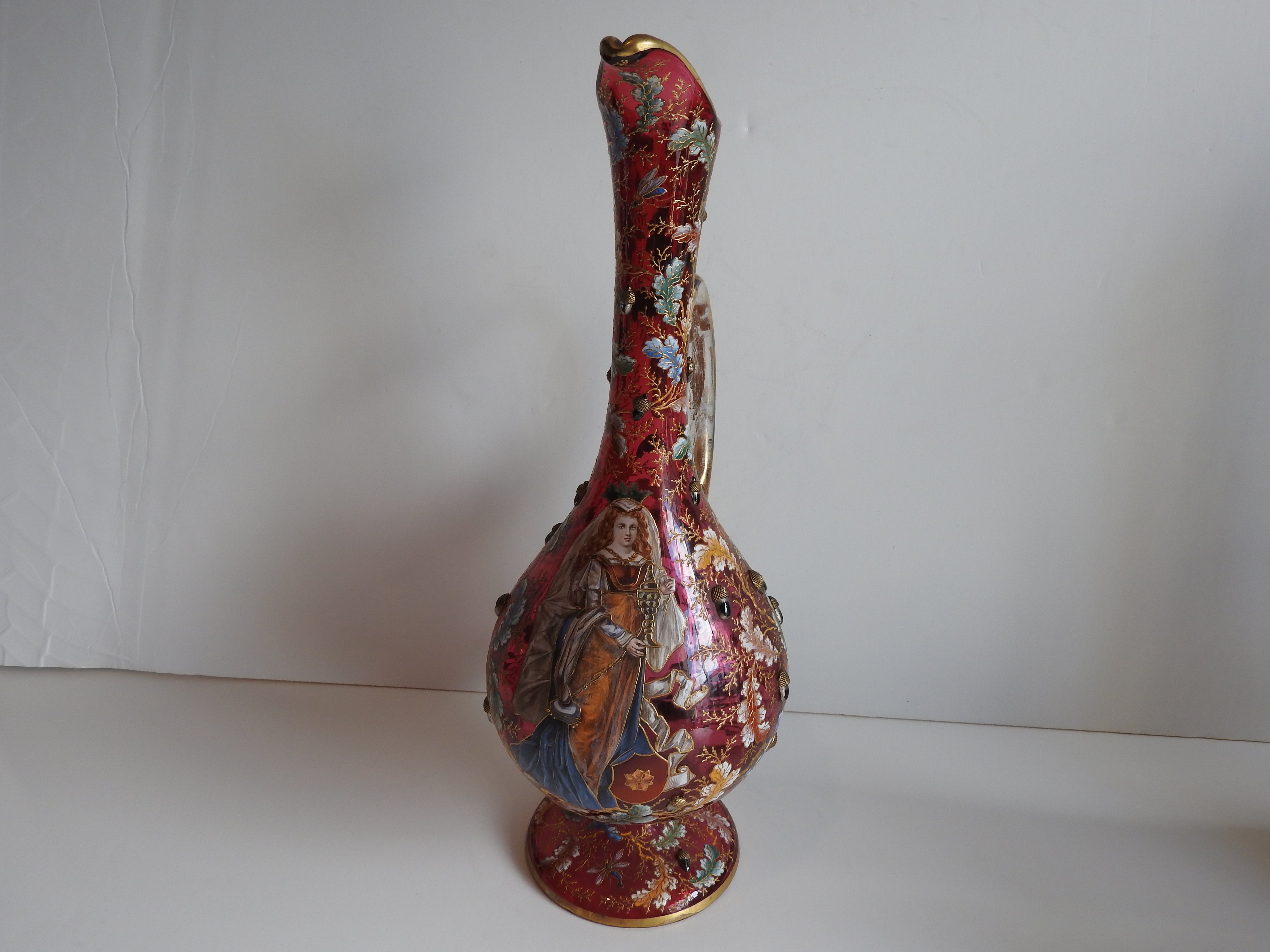 Museum quality Moser Jug – Red Tree Design