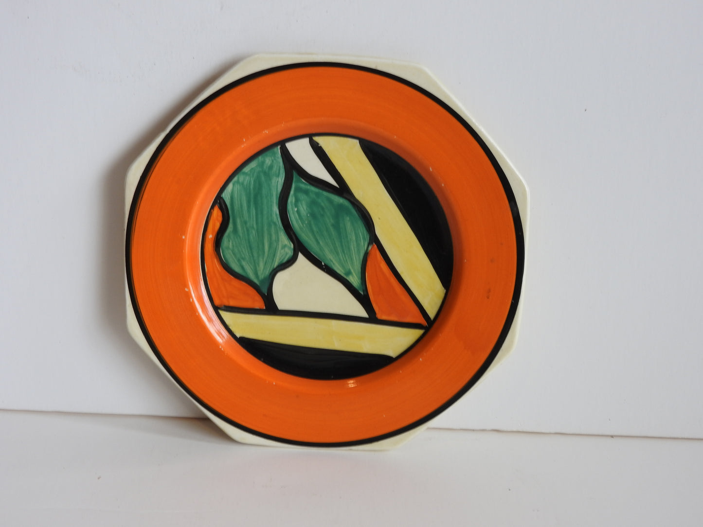 Clarice Cliff Bizarre Double V leda plate 1928